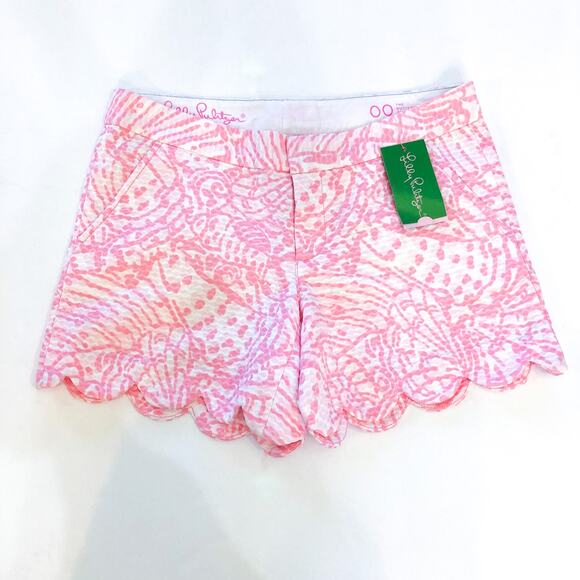 Lilly Pulitzer Buttercup Hubba Bubba Sea Cups Pink Scalloped Shorts - Picture 3 of 10